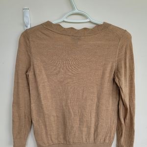 Merino wool crop top sweater